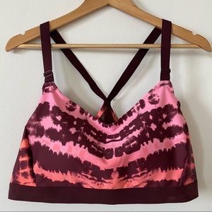 Old Navy Tie Dye Sports Bra Pink Red Plus Size 2X